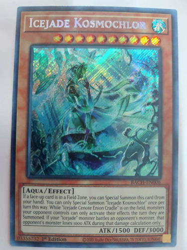 Yugioh Icejade Kosmochlor - Bach-en006 - Secret Rare 1st 