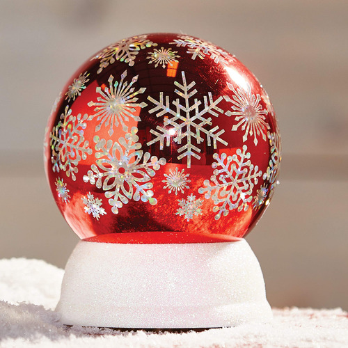 Globo Led Arctic Snowflake Rojo Para Decoración Navideña