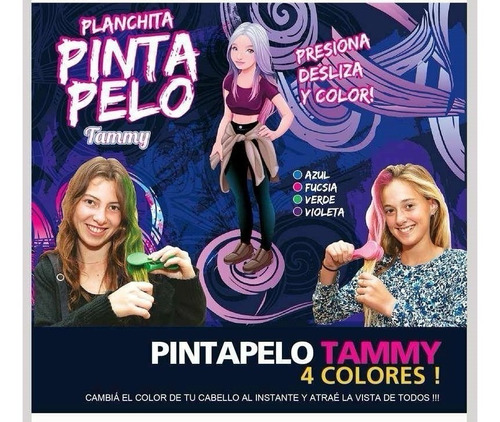 Planchita Pinta Pelo De Colores Tammy  De Jueguete Nena  X 3