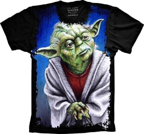 Camiseta Frete Grátis Plus Size Filme Star Wars Yoda Sábio