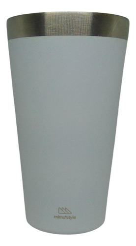 Copo Térmico Cerveja Inox Parede Dupla Branco A Vácuo 470ml