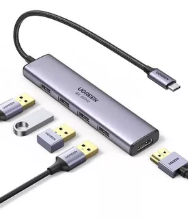 Ugreen Hub Tipo C A 4 Usb 3.0 + Hdmi 4k 60hz Macbook iPad