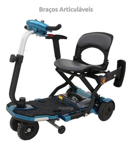 Cadeira De Rodas Elétrica Lp Dobrável Com Ré Bronze Freedom Cor Marrom