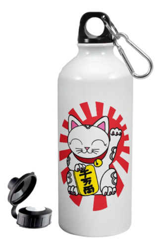 Botella Gatito Gato De La Suerte Agua Deportiva Hoppy