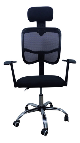 Silla Sillon De Oficina Pc Escritorio Respaldo Alto Negro