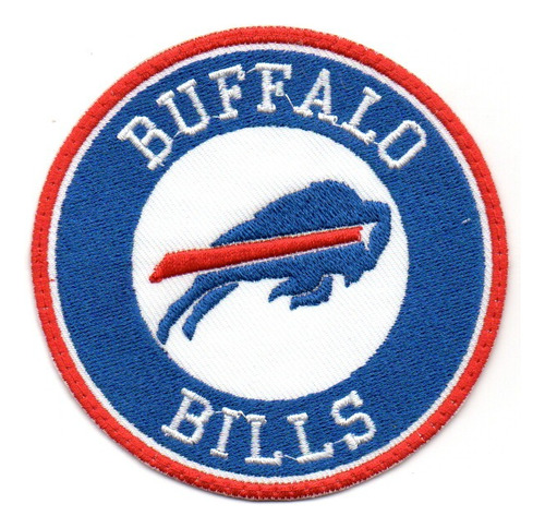 2 Parches Bordados De Los Buffalo Bills De 10cm Con Adhesivo