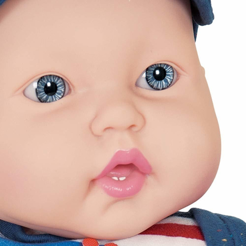 Boneco Miyo 47cm Roupa Listrada Macio E Cheiroso - Cotiplás