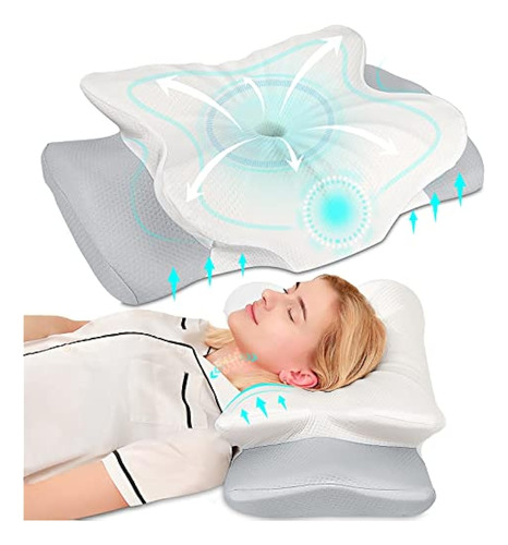 Almohada Cervical Pulatree Para Aliviar El Dolor De Cuello, 