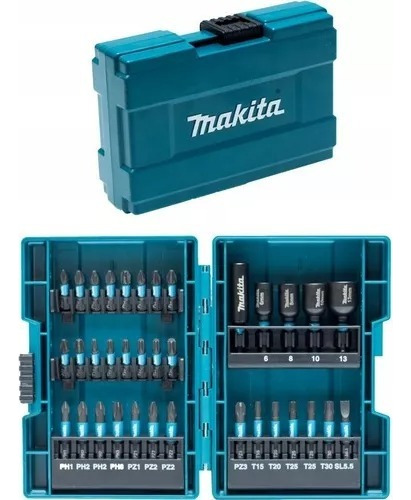 Set 35 Pzs De Puntas Atornillar Makita B66880 Impact Black