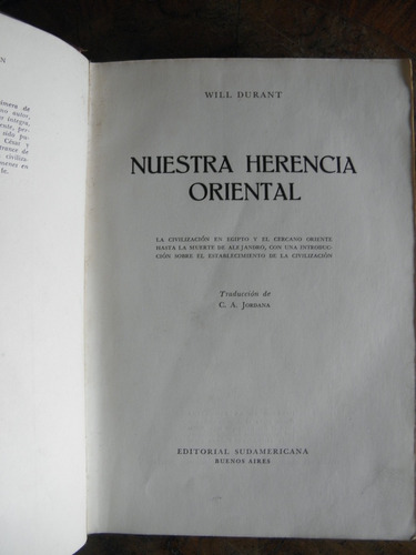 Nuestra Herencia Oriental - Will Durant - 1952