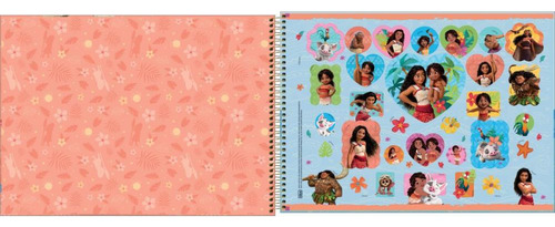 Caderno Desenho Univ Capa Dura Moana 80fls Pct.c/04
