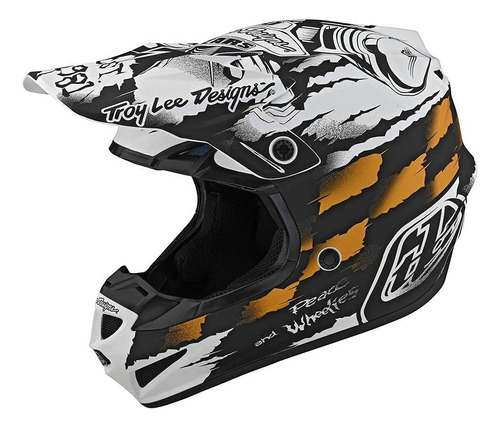 Casco Para Moto Troy Lee Designs Se4 Stri Talla M Color Negr