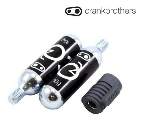 Tubo Co2 Comprimido Crankbrothers 2 Unidades Bico Inflador