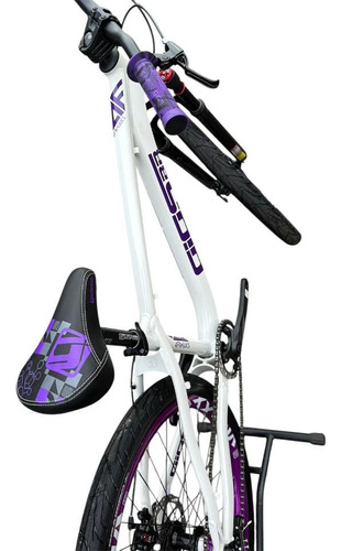 Bicicleta Gios Br 4 Freaks 13,5 Branco C/ Roxo Aro 26