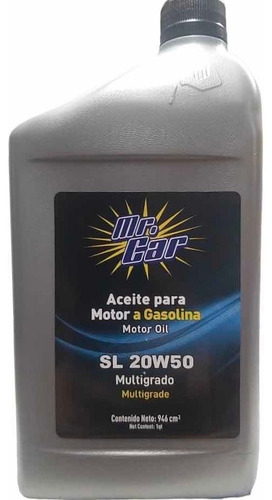 Aceite Mr. Car De Venoco 20w50 Mineral