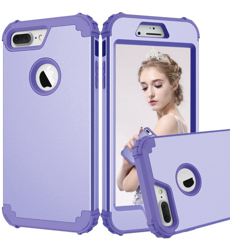 Funda Case Para iPhone 7/8/7plus/8plus 360 Uso Rudo 3 En 1 