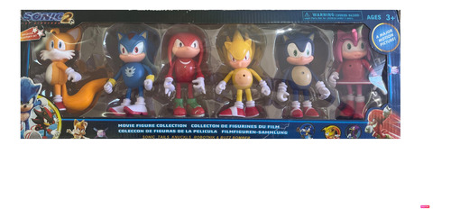 Kit De Sonic 2. Cantidad 6 Personajes, Figuras De Colección.