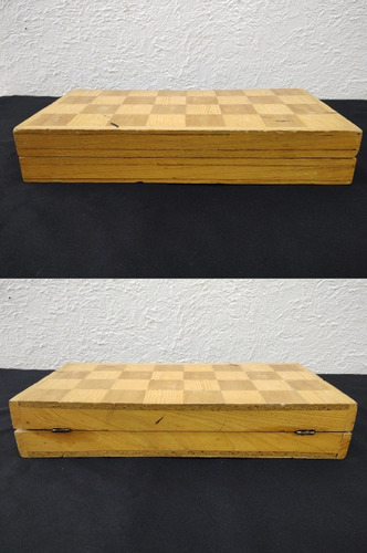 Ajedrez De Madera Completo Tablero Plegable De 35cm Usado (Usado)