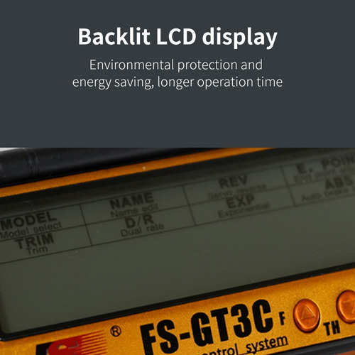 Flysky Fs-gt3c - Transmisor Lcd Con Mando A Distancia (2,4 G