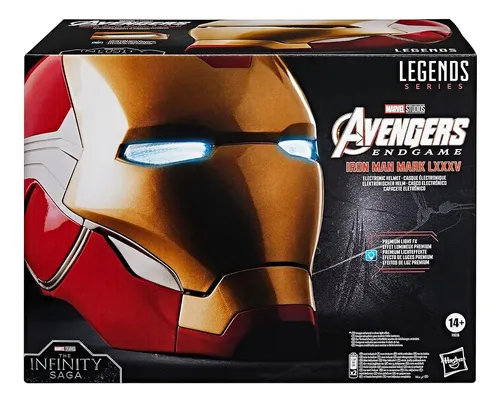 marvel legends casco de iron man electrico