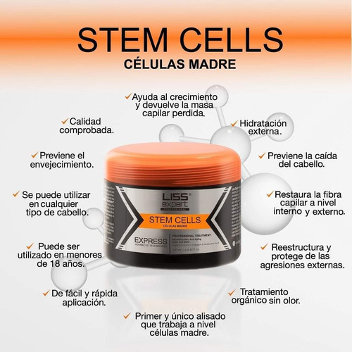 Imagen 2 de 5 de Alisado Sin Formol Liss Expert 250 Ml Células Madre