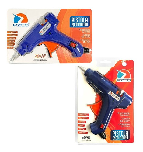 Kit Set 2 Pistolas Encoladora Grande Y Chica Barra Adhesivo