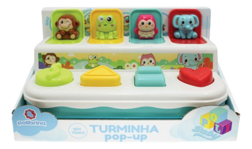 Brinquedo Turminha Pop-up Botões Interativos Animais Bebê