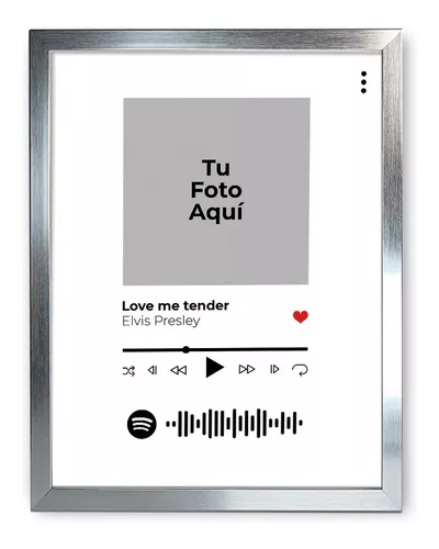 Cuadro Personalizado Foto Canción Spotify Regalo Novios