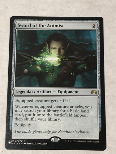 Sword Of The Animist Magic The Gathering