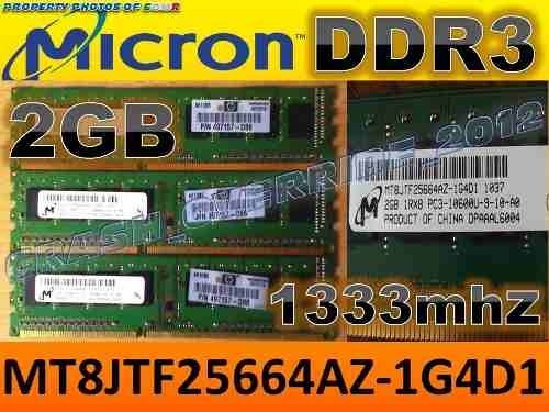 Memoria RAM  2GB 1 Micron MT8JTF25664AZ-1G4D1