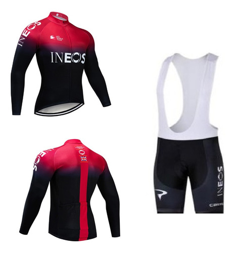 Uniforme Manga Larga Ciclismo Bicicleta Ineos Lycra