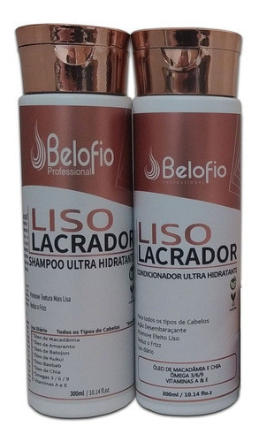  Belofio Kit Liso Lacrador Shampoo E Condicionador 2x 300ml