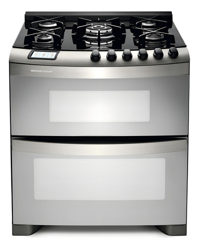 Fogão Brastemp Ative! BFD5S com porta com visor - inox
