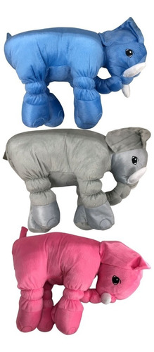 Almofada Elefante Pelúcia 62 Cm Travesseiro Para Bebê Dormir