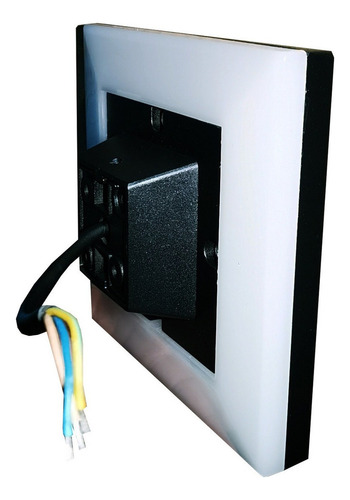 Lampara Led De Pared 12w Forma Circular Delgado Ip68 Color Cuadrado Delgado Negro Luz Calida 3500k
