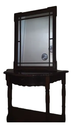 Consola De Madera Con Espejo (Usado)