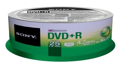 Sony 25dpr47sp 16x Dvd+r 4.7gb Recordable Dvd Media 25