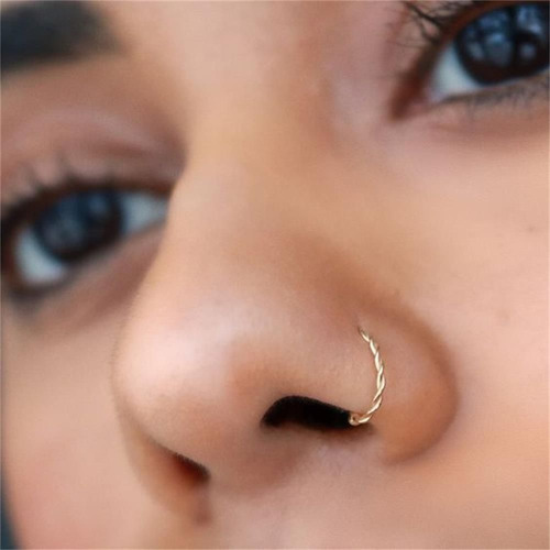 Anillo De Nariz Falso, Anillo Para Labios Con Forma De Torsi