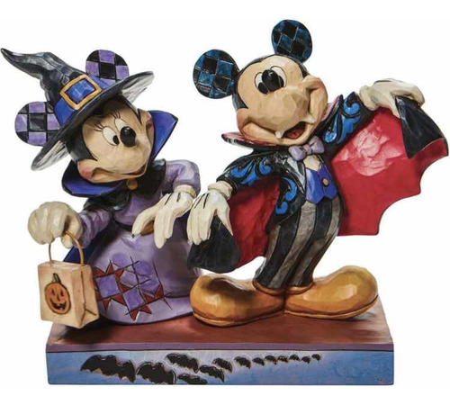 Estatueta Jim Shore Mickey E Minnie Halloween, Na Caixa!!