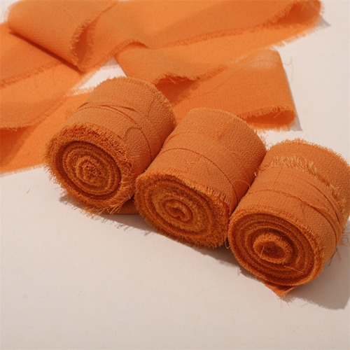 3 Fitas De Seda De Chiffon De 1,97 Polegadas Com Bordas