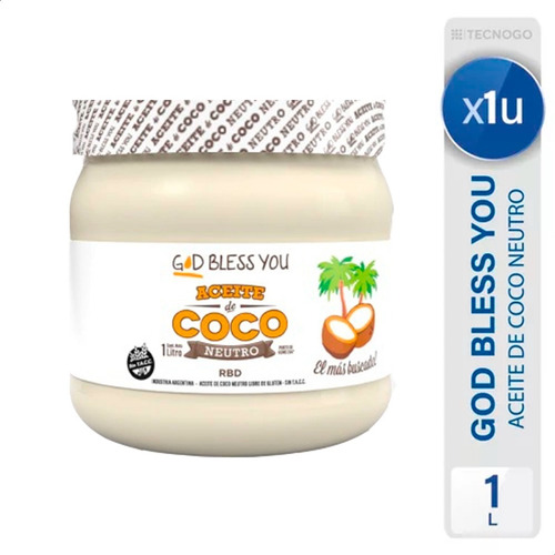 Aceite De Coco God Bless You Neutro 1L