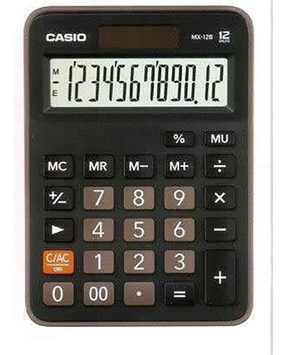 Calculadora Escritorio Casio Mx-12b Negra 12 Digitos