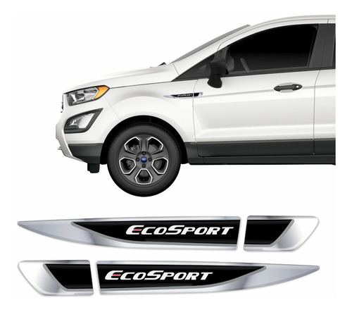 Par Adesivo Aplique Ford Ecosport Emblema Resinado Res18 Fgc