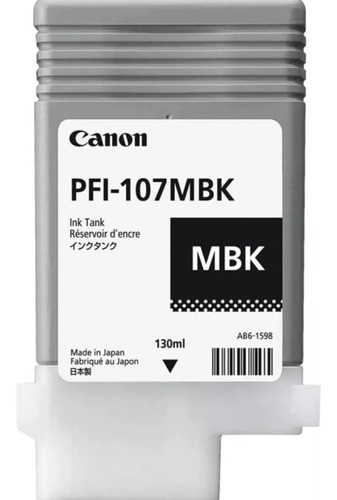 Cartucho De Tinta Black Canon Pfi-107mbk Original Ipf670/770