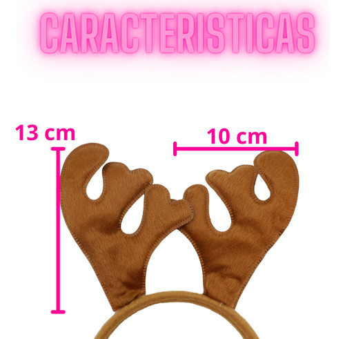 10 Diadema Reno Cafe Navidad Cuernos Fiesta Disfraz