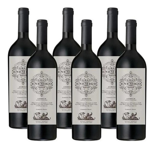 Vinho Argentino Gran Enemigo Agrelo Kit X 6 Und