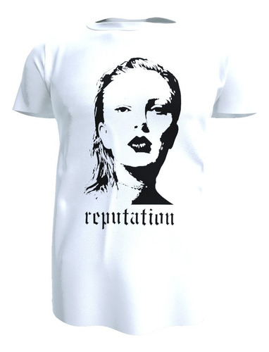 Polera Diseño Taylor Swift, Reputation, Unisex Poliester