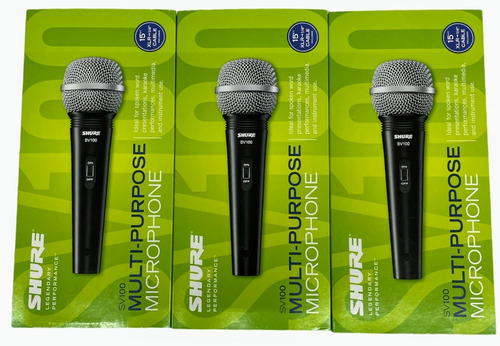 Microfono Shure Sv100 Tripack 3 Microfonos Excelente Precio