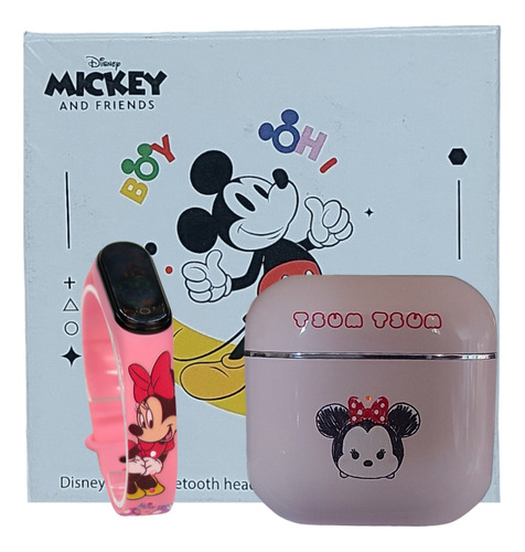 Audífonos Mickey Mouse + Reloj Mickey