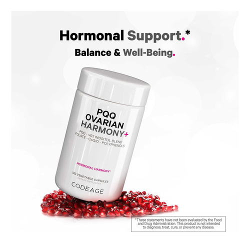 Codeage Pqq Ovarian Harmony Pqq Inositol Coq10 120 Cápsulas